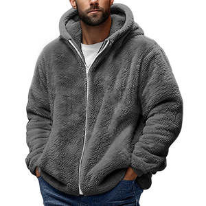 Sweat-shirt en polaire Sherpa en coton et polyester avec logo personnalisé Sweat-shirt en polaire Sherpa de grande taille à vendre - Product Image 1