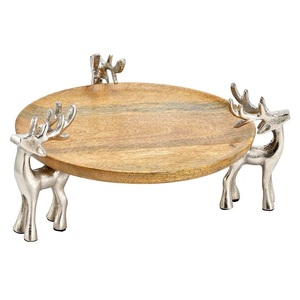 Gran oferta, bandeja para servir de la mejor calidad, bandejas decorativas impresas en esmalte, uso por hoteles, restaurante, bandejas decorativas para servir Navidad - Product Image 6