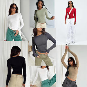 เสื้อครอปเอวลอยสำหรับผู้หญิงเสื้อผ้าออกกำลังกายในยิมระบายอากาศได้พิมพ์โลโก้ OEM ตามสั่งสำหรับออกกำลังกายในฤดูร้อน - Product Image 5