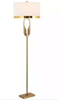 Lampadaire d'angle moderne à facettes de luxe de bonne qualité pour hôtel maison salon décoration lampadaire avec abat-jour blanc