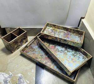 Plateau de service en bois MDF avec revêtement émaillé, design, pour hôtels et restaurants, articles de cuisine, plateau de table, haute qualité - Product Image 6