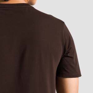 T-shirt basique marron en jersey 280g, personnalisable, respirant, délavé à l'acide, logo uni, coupe ajustée ou oversize, teint en fil - Product Image 5