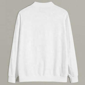 Sudadera de cuello redondo en blanco personalizada, sudadera de algodón de manga larga para hombre, sudaderas de talla grande personalizadas de peso pesado para hombre - Product Image 5