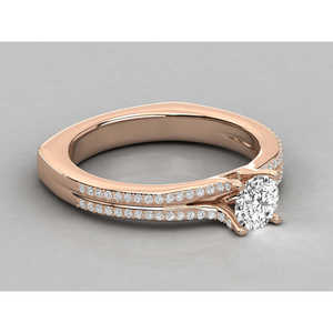 Bague solitaire en or 10 carats avec diamant brillant - Product Image 4