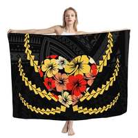 Pakaian Renang Motif Bunga Modis Baru Sarung Bali Pakaian Etnis Tupenu Tonga Pareo Samoan Panjang Lavalava untuk Wanita