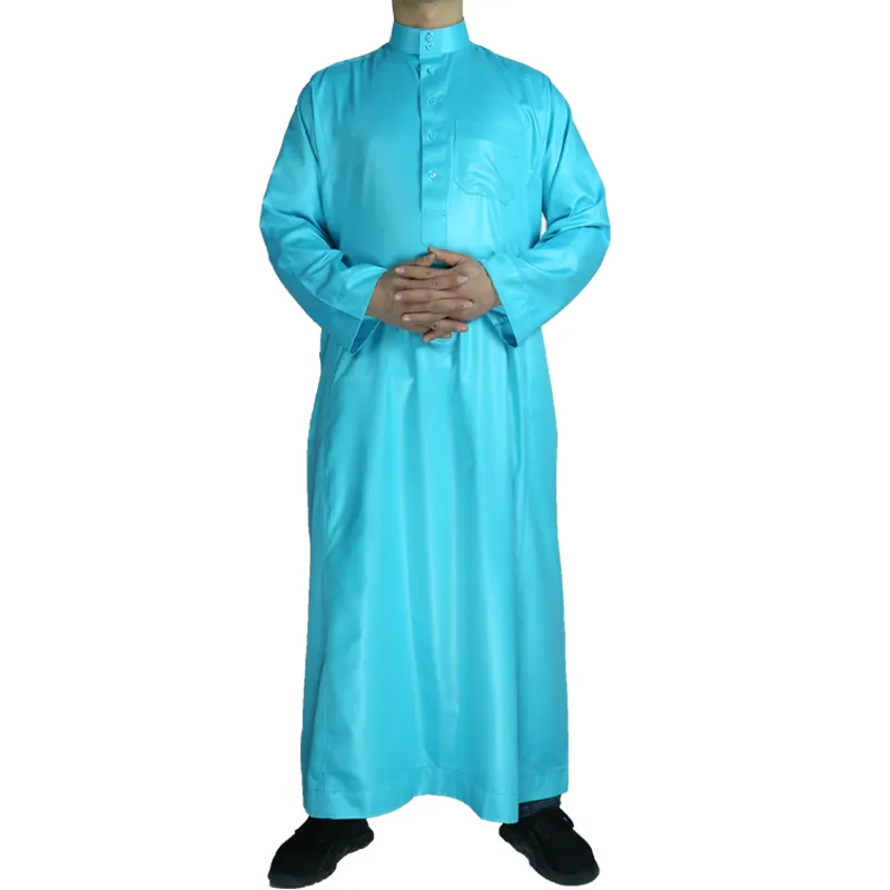 Style Koweït moderne arabe saoudien hommes Thobes Jubbah fabricant 2023 vêtements islamiques de haute qualité
