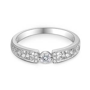 Jeulia Women's Hollow Out Sun <b>Moon</b> Star <b>Ring</b> with Zircon 18K Plated Adjustable Wedding Band - Product Image 1