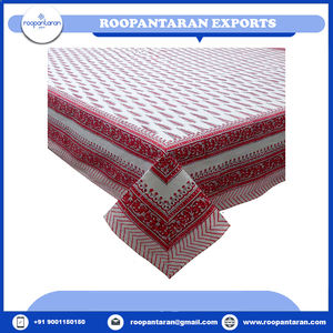 Fabricant indien nappe ronde Banquet main bloc imprimé artisanat intemporel pur coton nappes vente - Product Image 6