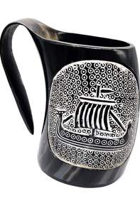 Wholesale Handmade Eco-Friendly Natural Viking Drinking Horn <b>Mugs</b> Premium Quality Custom Size - Product Image 3