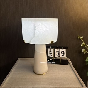 High-end Light Luxury Spanish Natural Onyx LED Table Lamp with 3000-4000K Warm Light <b>Push</b> <b>Button</b> <b>Switch</b> for Hotel Home Villa Use - Product Image 2