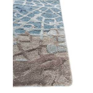 Alfombra de Lana y Viscosa Tejida a Mano Mythos Azul, Rectangular de 9x12, Patrón Geométrico Abstracto, 10 mm de Grosor, para el Hogar o el Pasillo, PP TNQ-3234 - Product Image 4