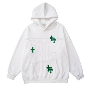Sudaderas con capucha bordadas de invierno de ajuste Regular de diseño único más vendidas 100% ropa de calle de lana de algodón de alta calidad al por mayor - Product Image 1