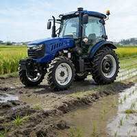 Tractores Agrícolas con Motor YTO al Mejor Precio para Uso en Granjas Familiares, Tractores Agrícolas 4x4 de 80 Hp