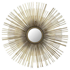 Wholesale Brown Color <b>Round</b> Shape Wall <b>Mirror</b> Home Decorative Metal Frame Decorative Wall <b>Mirror</b> for Home Hotel - Product Image 2