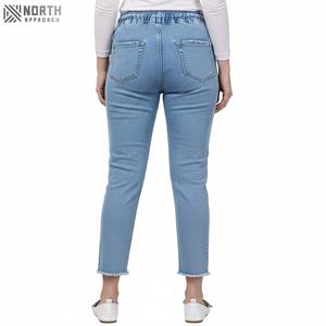 Oem Customized Breathable In Stock High Quality Fabric <b>Super</b> <b>Stretch</b> Wide Leg Baggy Denim <b>Jeans</b> For Women's - Product Image 5