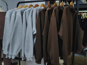 Reconocimiento de marca Control de calidad Soporte Fabricación Diseño de cuello ancho Baggy Boxy Oversize Shape Varsity Mock Neck Sudadera - Product Image 2