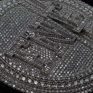 จี้เงินแท้ 925 สไตล์ฮิปฮอป ตัวอักษร 3 มิติ สองสี ประดับเพชรโมอิสซาไนต์แบบกำหนดเอง VVS ชุบโรเดียม ดีไซน์วงกลม - Product Image 5