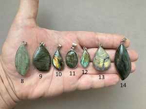 Collier Labradorite Pendentif Labradorite Naturelle Argent Bijoux Gemme Cadeau pour Homme et Femme - Product Image 2