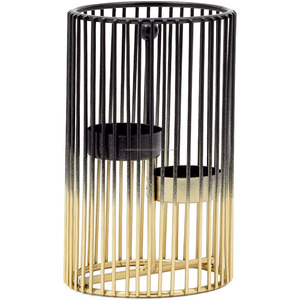 Modern Set 2 Black <b>Gold</b> Geometric Tall Candle <b>Holders</b> Table Centerpiece Floor Decorative <b>Holder</b> for Christmas Occasions Other - Product Image 5
