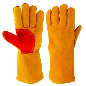 Leather Safety Work Gloves Long Sleeve Heat Resistant Fireproof Forge Welding Gloves <b>Men</b> Women Grill BBQ Oven Cycling Sports - Product Image 3