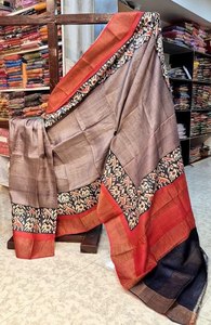 Hermoso Saree de seda pintado a mano Tussar Kanchi - Product Image 2
