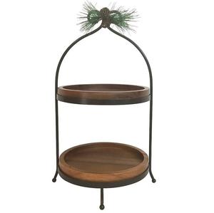 Support à gâteau en métal à deux étages décoratif finition argent pour mariage, anniversaire, fête, outils pour gâteaux, support de présentation rond - Product Image 6