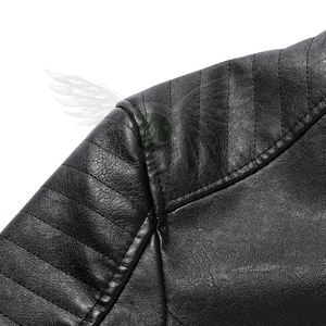 Vestes en cuir de mode respirantes pour hommes de haute qualité col à capuche avec fermeture éclair grande taille quantité minimale de commande bas pour la saison d'hiver - Product Image 6