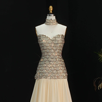 Robes de soirée formelles Jancember LSZ504 luxueuses, style princesse, ornées de paillettes et de strass