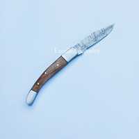 Couteau pliant de camping de haute qualité OEM en vente chaude couteau de poche tactique damas avec manche en bois d'olivier