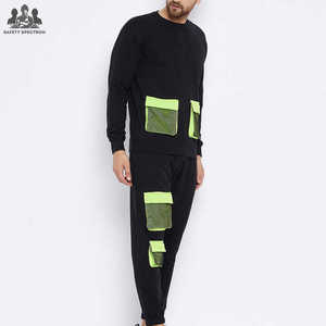 Conjunto Deportivo Informal de Invierno para Hombre |   Conjunto Deportivo de Algodón 100% Sólido |   Ropa Deportiva Transpirable, Ligera y Ecológica para Gimnasio - Product Image 1