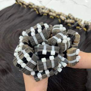 Ruban slave à donneur unique ins naturel droit/ondulé/bouclé noir et couleurs prix usine extensions de cheveux humains russes - Product Image 1