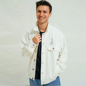 Veste en jean pour homme, service OEM, vente chaude, veste en jean de haute qualité, veste en jean décontractée de rue pour homme, prix bas - Product Image 1