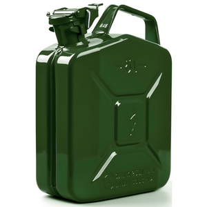 Bidon à carburant en acier vert olive RAL 6003, capacité 5L, épaisseur de tôle 0,9 mm, dimensions L230xW120xH310mm, produit VALPRO - Product Image 3