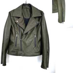 Chaqueta de piel sintética para mujer Chaquetas veganas Biker Motorcycle Coat - Product Image 1