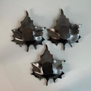 ชุดชามผลไม้ทำจากอลูมิเนียมเคลือบผิวด้วยนิกเกิลสีดำชุด3ชิ้นสำหรับโอกาสในงานเลี้ยงและพิธีแต่งงาน - Product Image 2