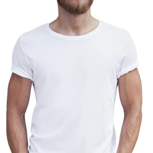 Camiseta de algodón 100% para hombre, cuello redondo, manga corta, 180 gramos, peso de tela, método de tejido no tejido - Product Image 1