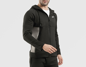 Men's Custom Sports Track Suit with Full Zip 100% Polyester Premium Long Sleeve Sets Screen Printed Logo - Product Image 4