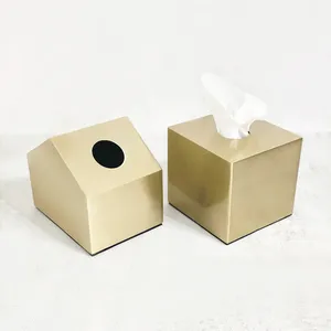 Última llegada caja de pañuelos de latón martillado accesorios de decoración de mesa para bodas y centro de mesa soporte de pañuelos - Product Image 2