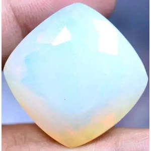 Opale de feu naturelle de qualité AAA+ 78,80 carats, taille coussin, certifiée non chauffée, pierre précieuse australienne Welo, Gem182 - Product Image 3