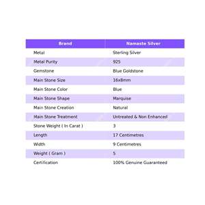 Colgante de Plata de Ley 925 Hecho a Mano con Piedra de Oro Azul Natural, Regalo de Compromiso con Hermoso Patrón Floral Hecho a Mano y Preciosa Gema - Product Image 4