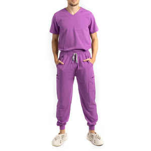 ชุดเครื่องแบบสครับสำหรับผู้ชายชุดสครับทางการแพทย์สวมใส่สบายพร้อมโลโก้ออกแบบได้ตามต้องการ - Product Image 1