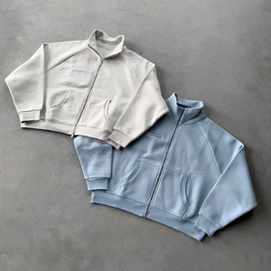 Uniforme scolaire brodé en deux pièces personnalisé unisexe avec fermeture éclair concevez votre propre ensemble de survêtements de jogging pour hommes - Product Image 6