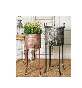 Cubo de fregona galvanizado de gran capacidad con construcción de acero fuerte y resistencia al óxido para la limpieza profesional diaria - Product Image 2