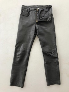 Authentic Genuine Leather Vintage Style <b>Winter</b> Riding Pants for Men Eco-Friendly Cowhide Moto <b>Trousers</b> Custom Private Label - Product Image 2