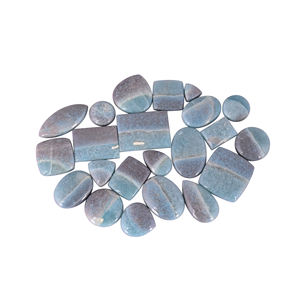 Vente en gros 22pcs naturel bleu trolite pierres précieuses Cabochon mélange taille libre 90.43 grammes pour la fabrication de bijoux - Product Image 1