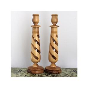 Support de bougie en bois massif finition naturelle, écologique, pour la décoration de Noël, éclairage de bougies, maisons, hôtels, restaurants, luxe - Product Image 1