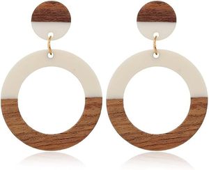 Pendientes de resina Regalo perfecto para mujeres Estilo único de moda para fiestas y bodas - Product Image 1