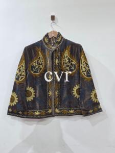 เสื้อโค้ทผ้าฝ้ายปักมือ คอจีน แขนยาว สไตล์จีน ลายเพสลีย์ เสื้อคลุมฤดูใบไม้ผลิ สำหรับผู้ใหญ่ ผู้หญิง ลำลอง - Product Image 3