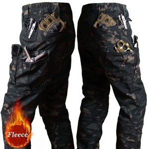 Pantalon tactique en toile pour homme, imperméable, écologique, respirant, multi-poches, style formel, taille élastique, pour l'extérieur en hiver - Product Image 4