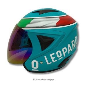 Casco de motocicleta de leopardo JP13 de alta calidad, Tosca MATE | Casco integral para adultos con visera única certificada por SNI ABS - Product Image 1